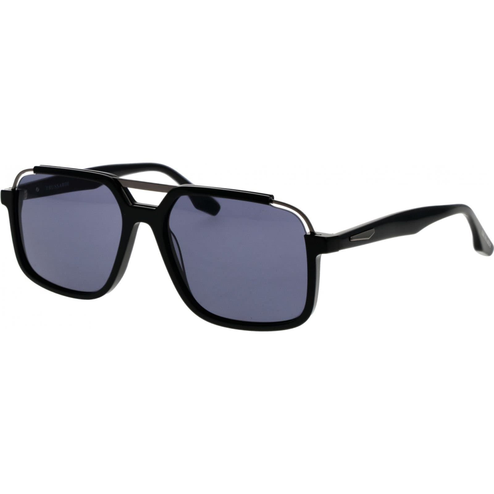 Trussardi Trussardi Men's TSM9037 58A01 Square/Rectangle Sunglasses in Black