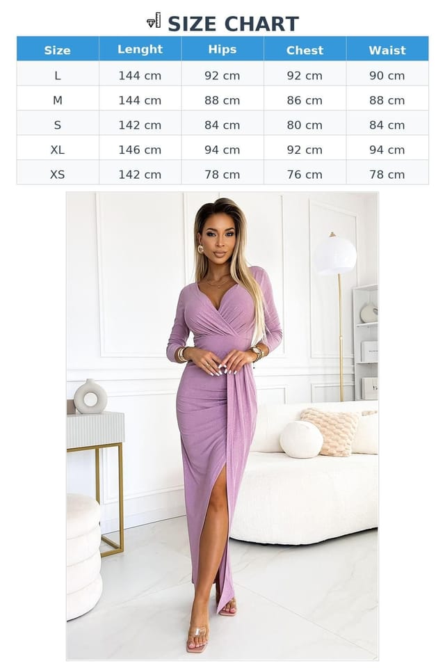 Love Lace Love Lace Women's Glitter Maxi Long Dress Dirty Pink - 3