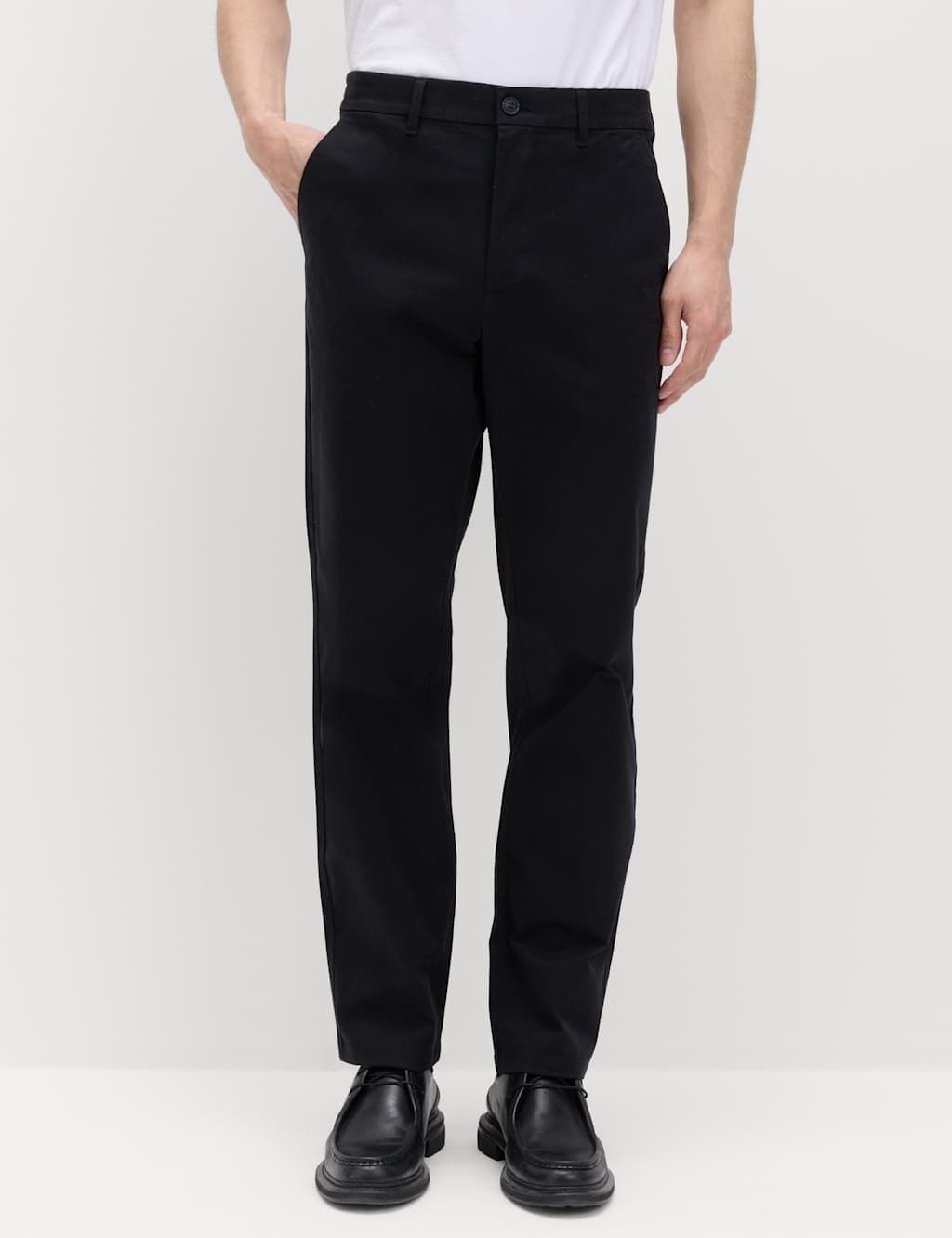 Marks & Spencer M&S 2 Pack Elasticated Waist Stretch Chinos Black