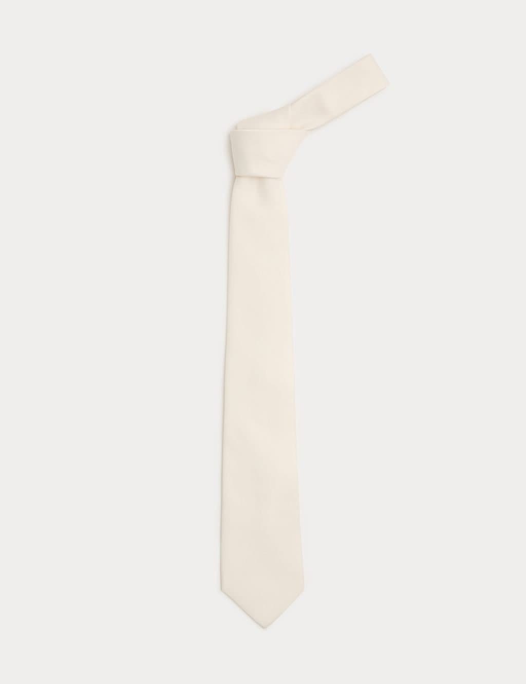 Marks & Spencer M&S Machine Washable Tie Ivory