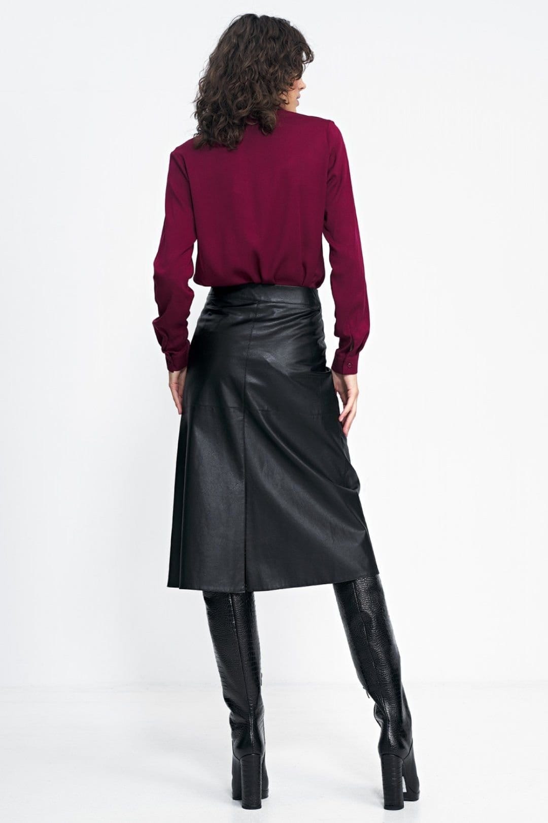 Love Lace Love Lace Women's Delicate Burgundy Long Sleeve Shirt - 4