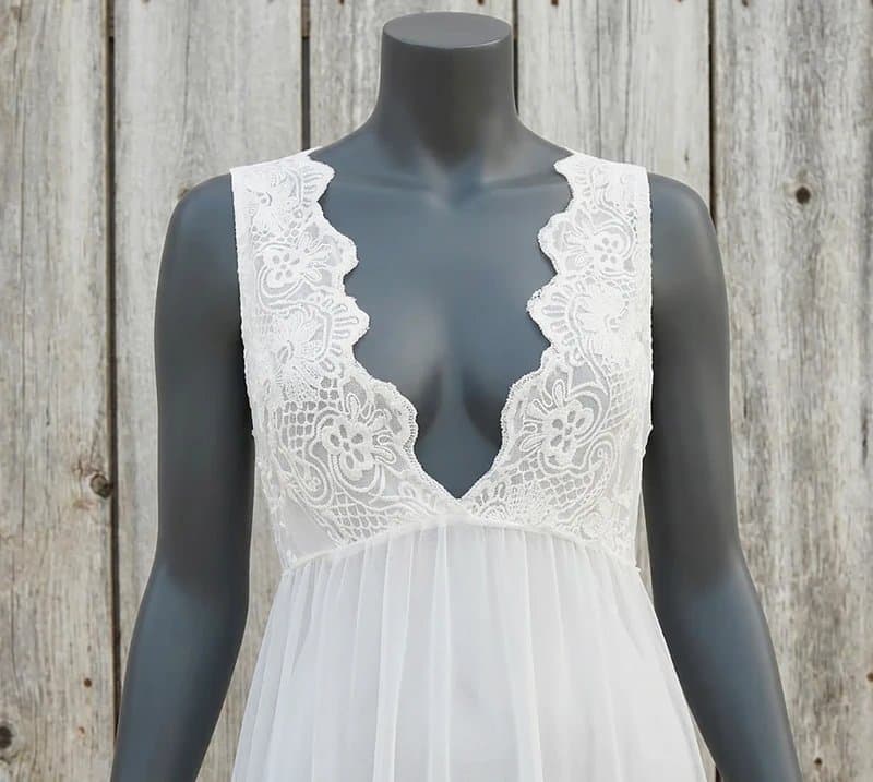 ASOS Size 12 Asos ivory embroidered sheer mesh cover-up dress