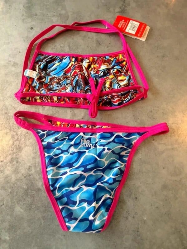 Speedo Speedo Flipturns Reversible Bikini Set UK 10 Pink Blue BNWT - 1