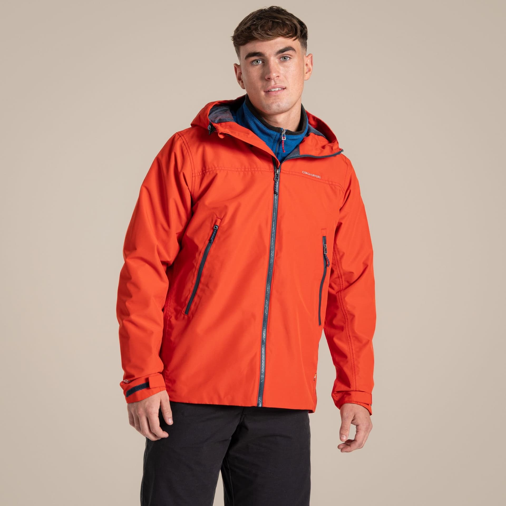 Craghoppers Craghoppers Men's Vanth Hooded Lightweight Waterproof Jacket in Red