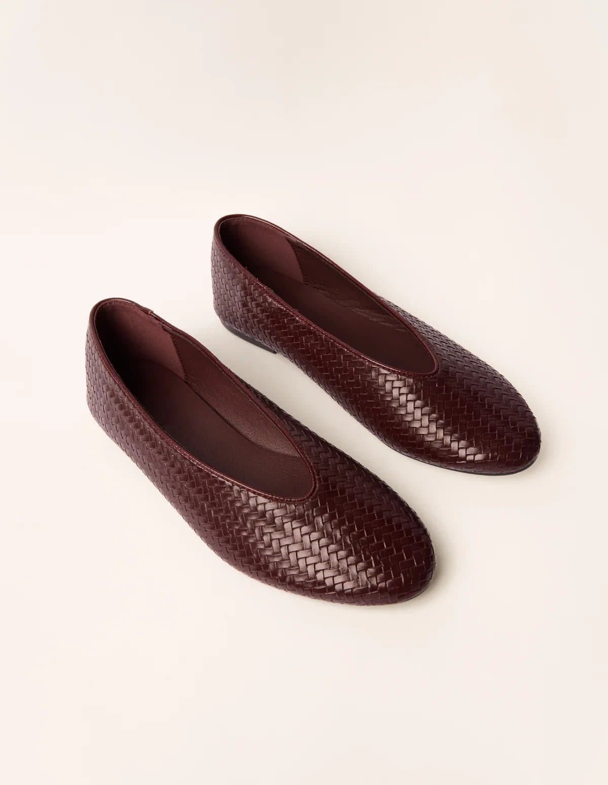 Blue Vanilla Woven Ballet Pumps
