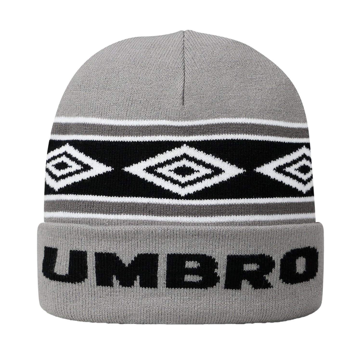 Umbro Umbro Men's Diamond Knitted Beanie in Dark Grey