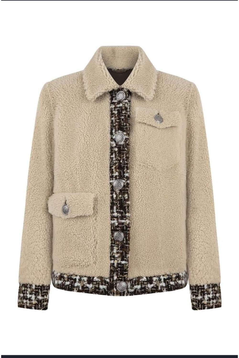 Labeca Labeca Women's Teddy Shearling Jacket in Beige