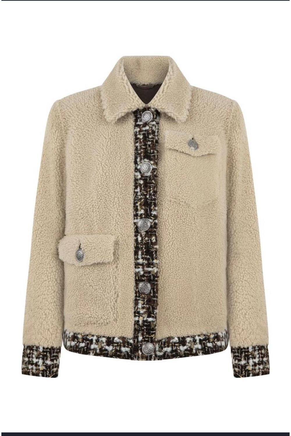 Labeca Labeca Women's Teddy Shearling Jacket in Beige - 2