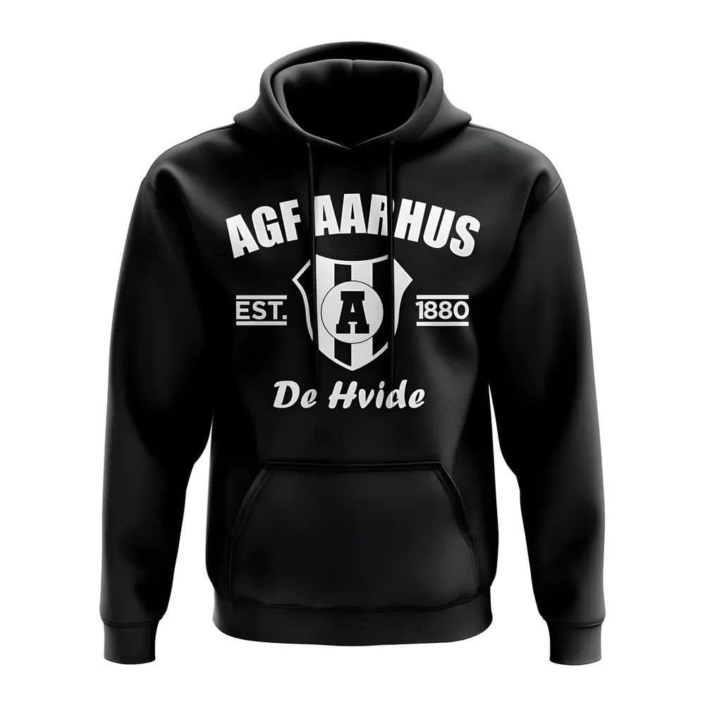 AGF Aarhus AGF Aarhus Men's Mens Established Football Hoody in Black