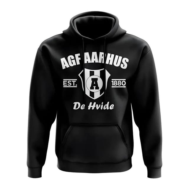 AGF Aarhus AGF Aarhus Men's Mens Established Football Hoody in Black - 2