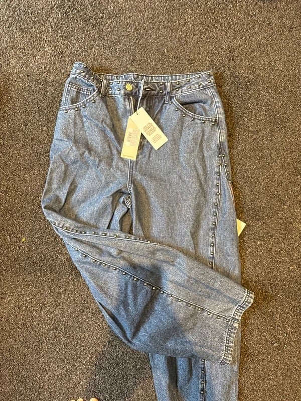 Never Fully Dressed Studded barrel jeans - Never Fully Dressed