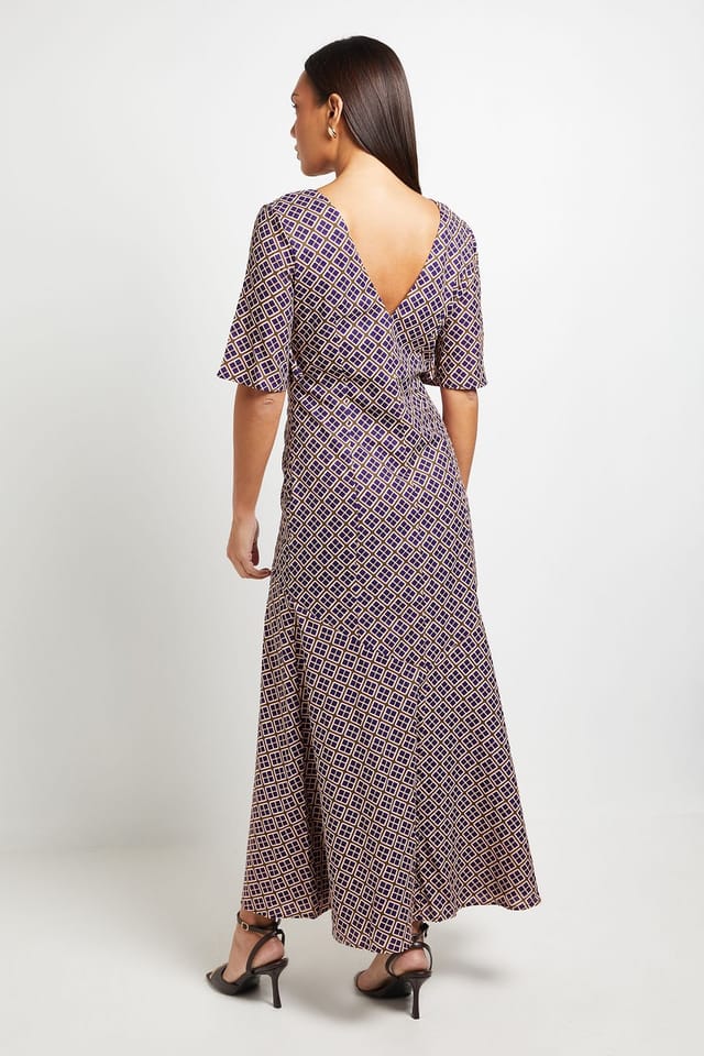 Principles Principles Women's Geo Maxi Dress in Blue - 3