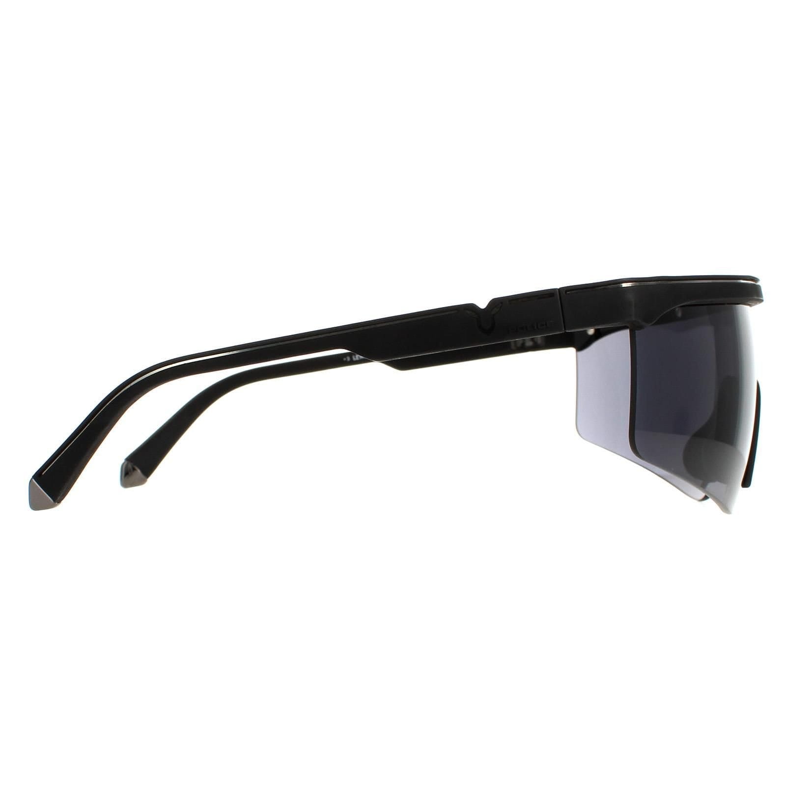 Police Police Men's Semi Rimless Black Rubber Smoke SPLA28 Lewis Hamilton - 4