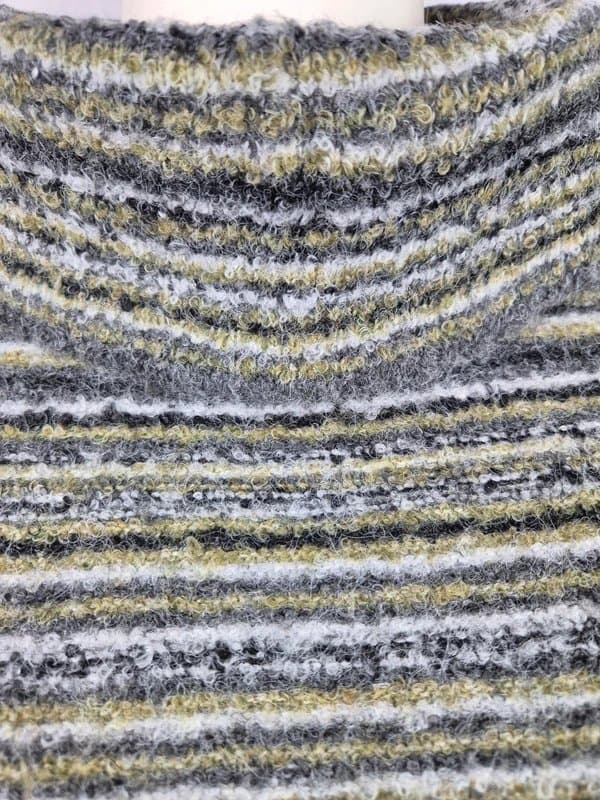Next Green Khaki Fringe Spacedye High Roll Neck Knitted Jumper with Wool size xl 20/22859
