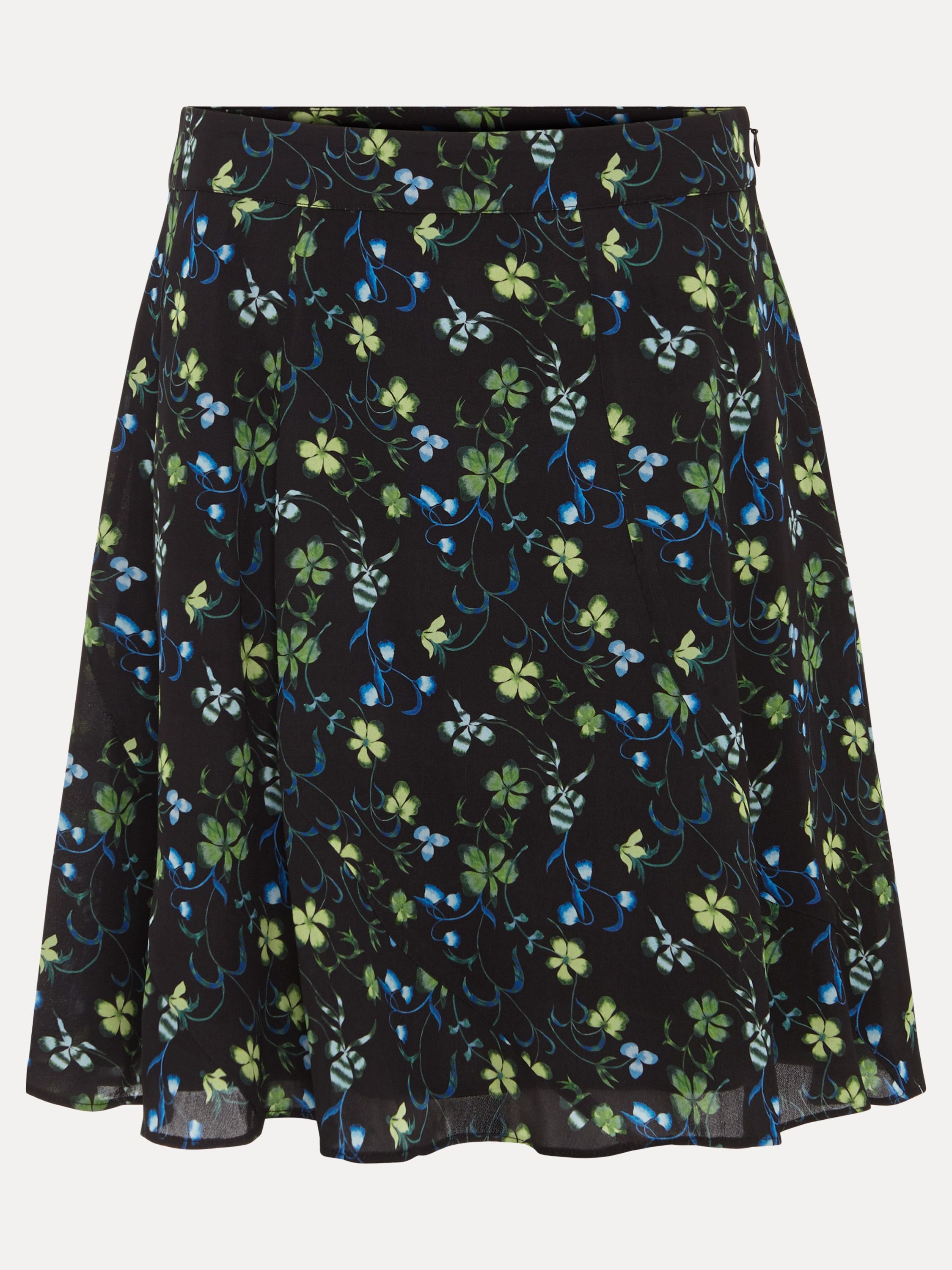 Phase Eight Phase Eight Women's Ilaria Print Flippy Skirt in True Black - 2