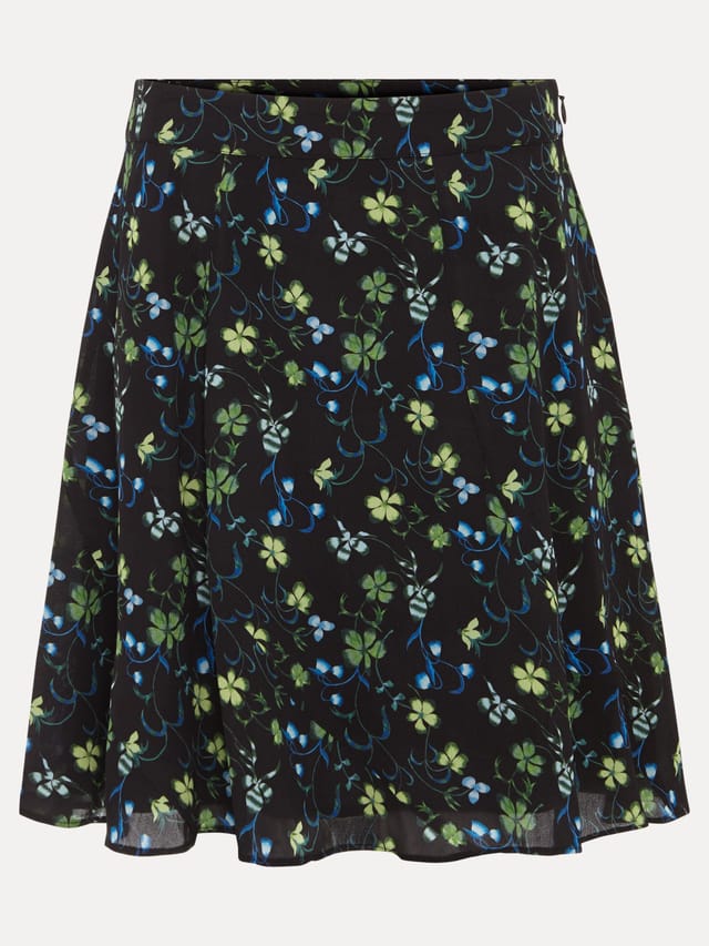 Phase Eight Phase Eight Women's Ilaria Print Flippy Skirt in True Black - 2