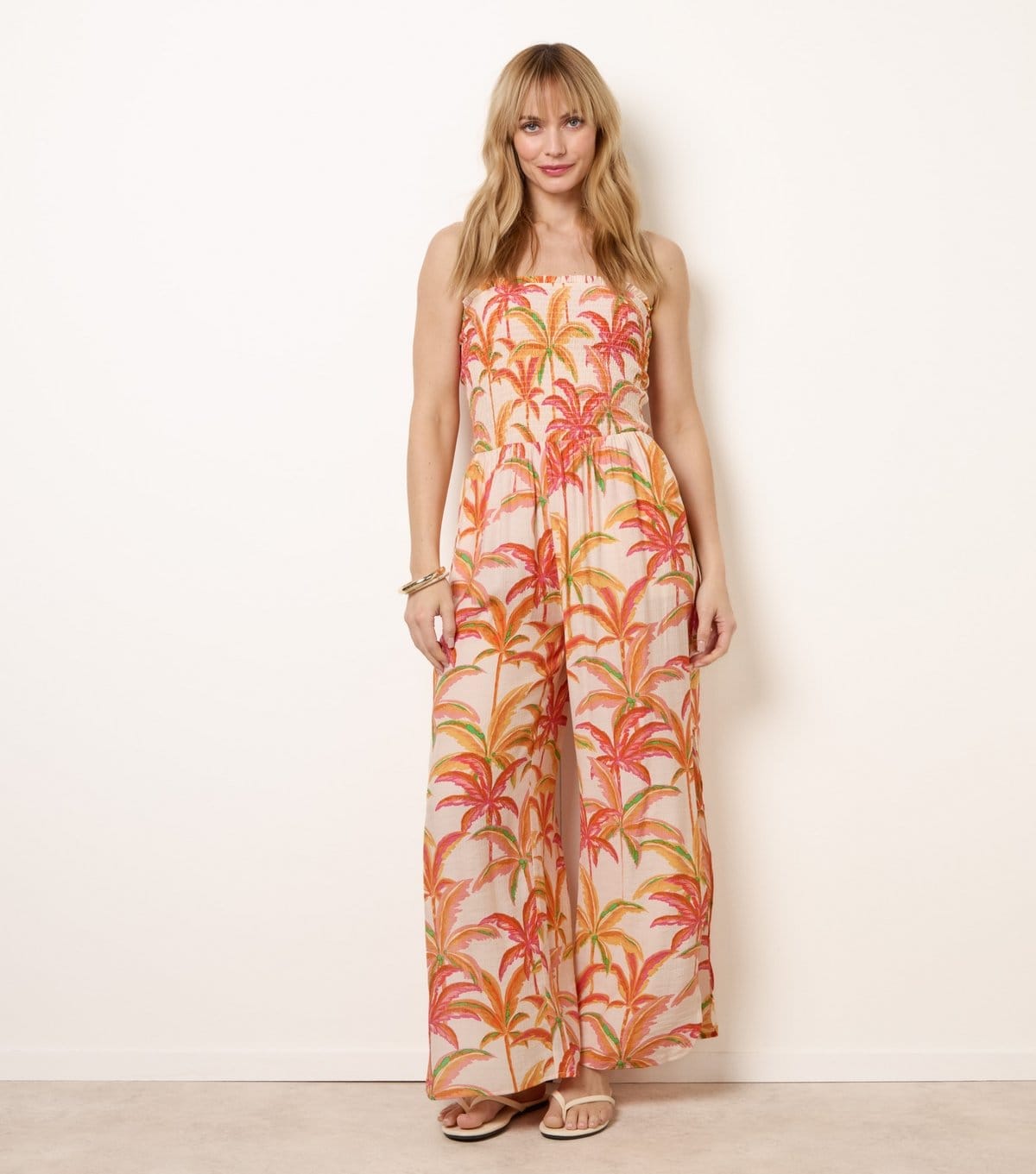 Blue Vanilla Women's Multicoloured Tropical Print Jumpsuit Blue Vanilla New Look - 1