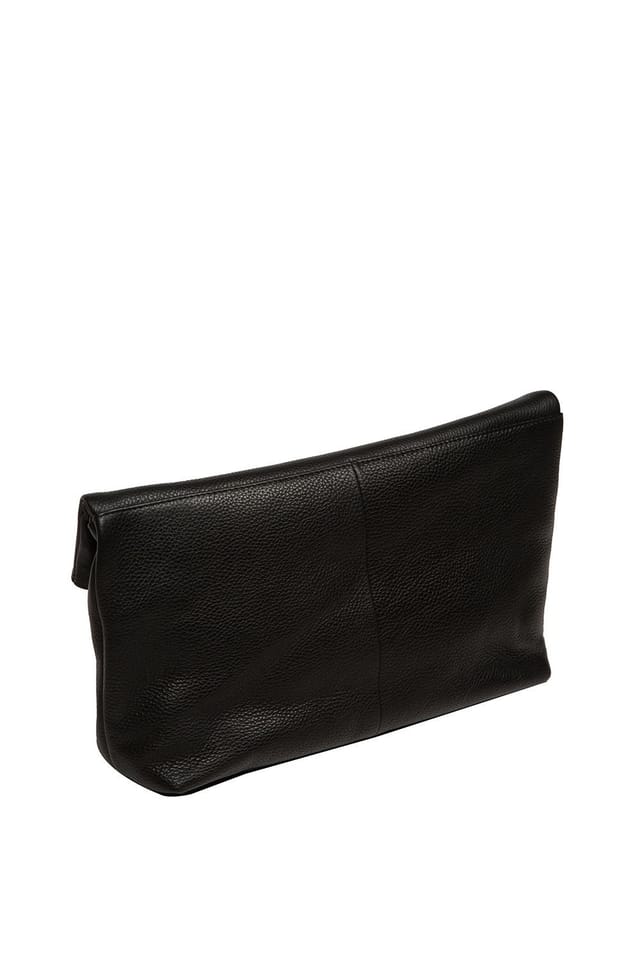 Pure Luxuries London Pure Luxuries London Women's 'Sabella' Leather Clutch Bag in Black - 3