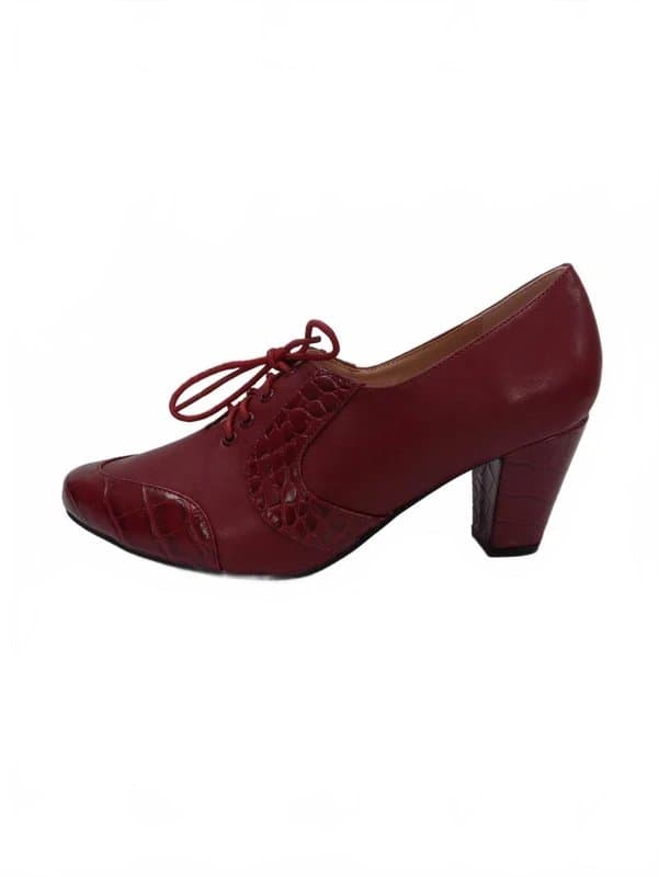 Lulu Hun Victorian Style Shoes Lulu Hun London UK 8 41 Womens Burgundy Lace Up Steampunk