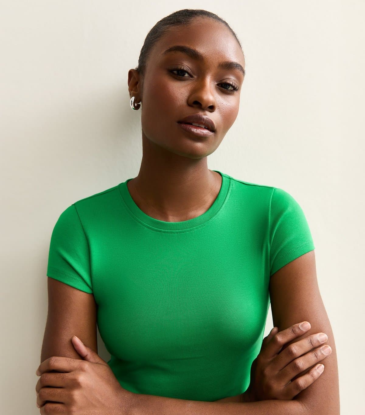 New Look New Look Dark Green Short Sleeve Baby Tee