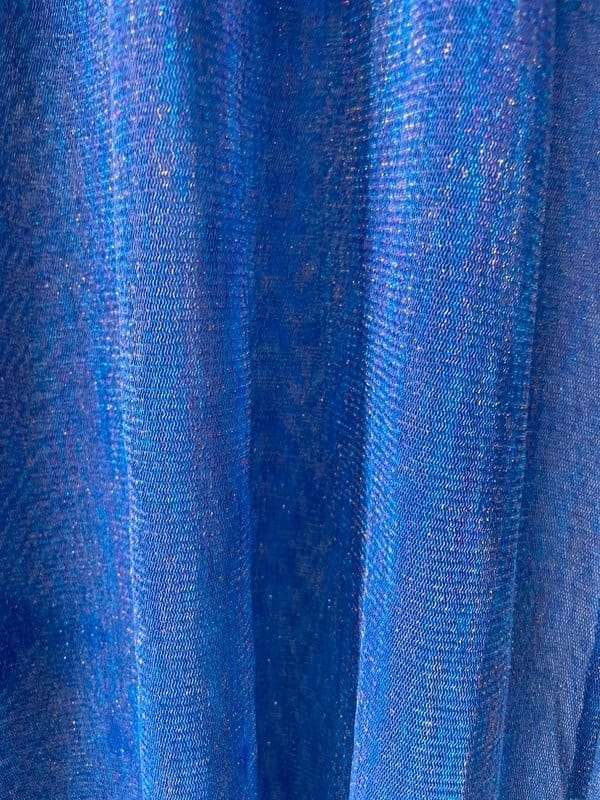 Never Fully Dressed Blue Glitter Mesh Dress