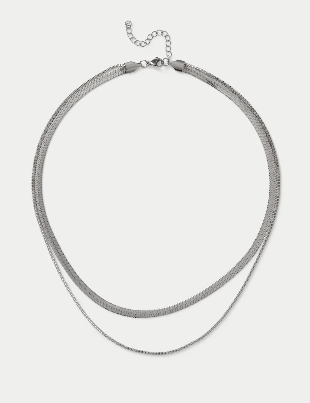 Marks & Spencer M&S 2 Pack Snake Chain Necklace Gold