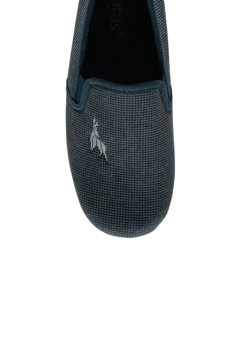 Lotus Lotus Men's 'Davida' textile Full Slippers in Navy - 4