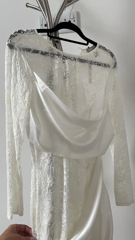 ASOS Design ASOS Luxe draped mini dress in white