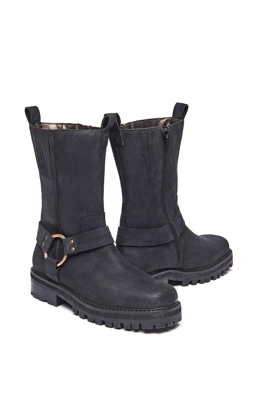 Moshulu Moshulu Women's 'Firth' Squared Toe Biker Boot in Black