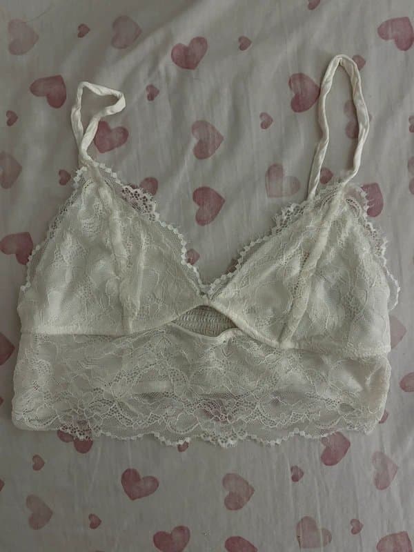Bershka Bershka White Lace Bralette
