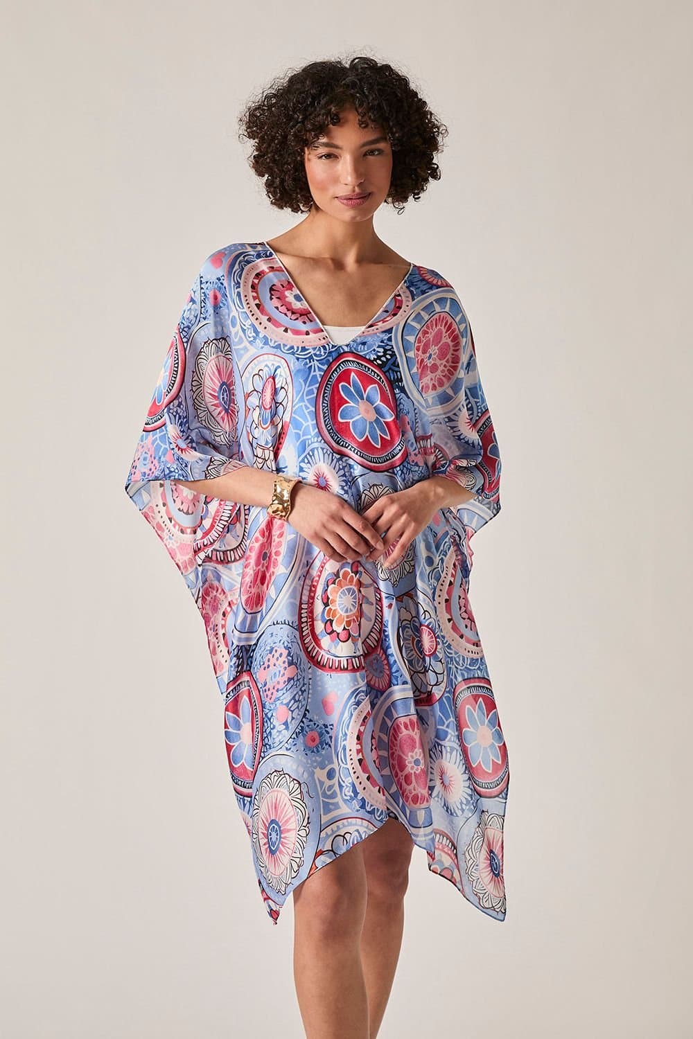 James Lakeland James Lakeland Women's Blue Mandala Print Kaftan