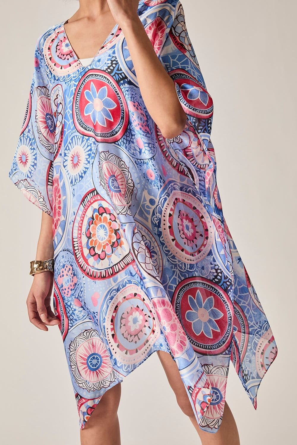 James Lakeland James Lakeland Women's Blue Mandala Print Kaftan - 4