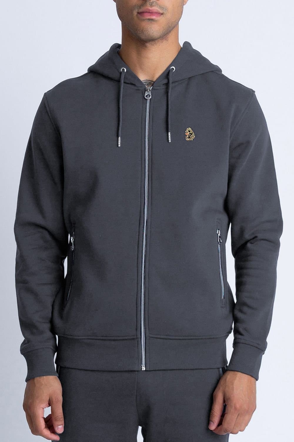 Luke 1977 Luke 1977 Men's Berlin 1000 Zip Hoodie in Charcoal