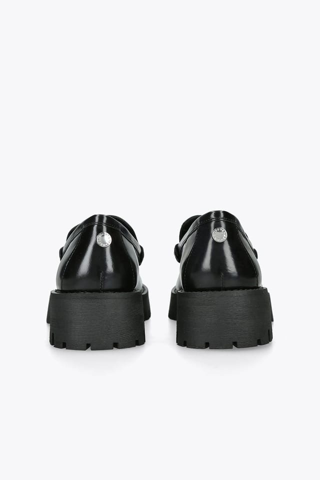 Steve Madden STEVE MADDEN Women's 'Langsten Black' Leather Flats in Black - 3