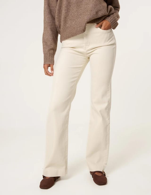Blue Vanilla Wide Leg Deep Hem Jeans - 2