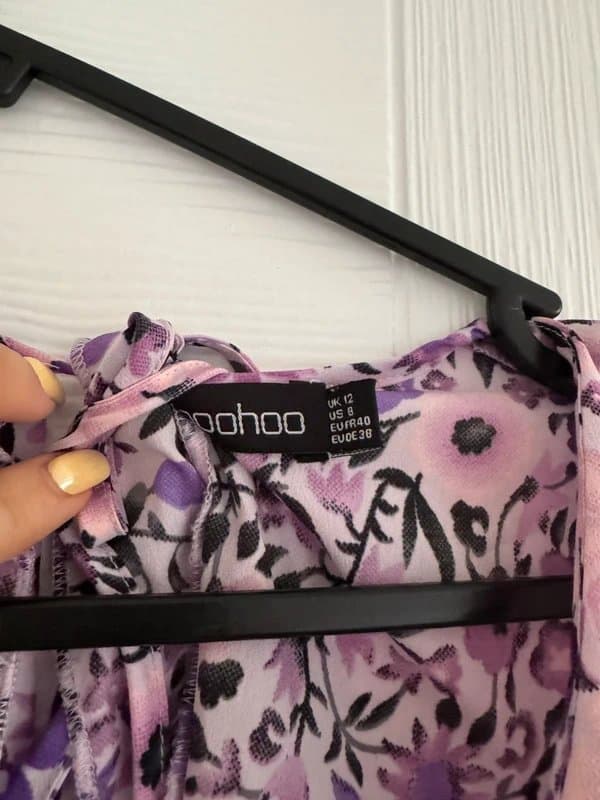 Boohoo Boohoo Floral Long Sleeve Backless Playsuit