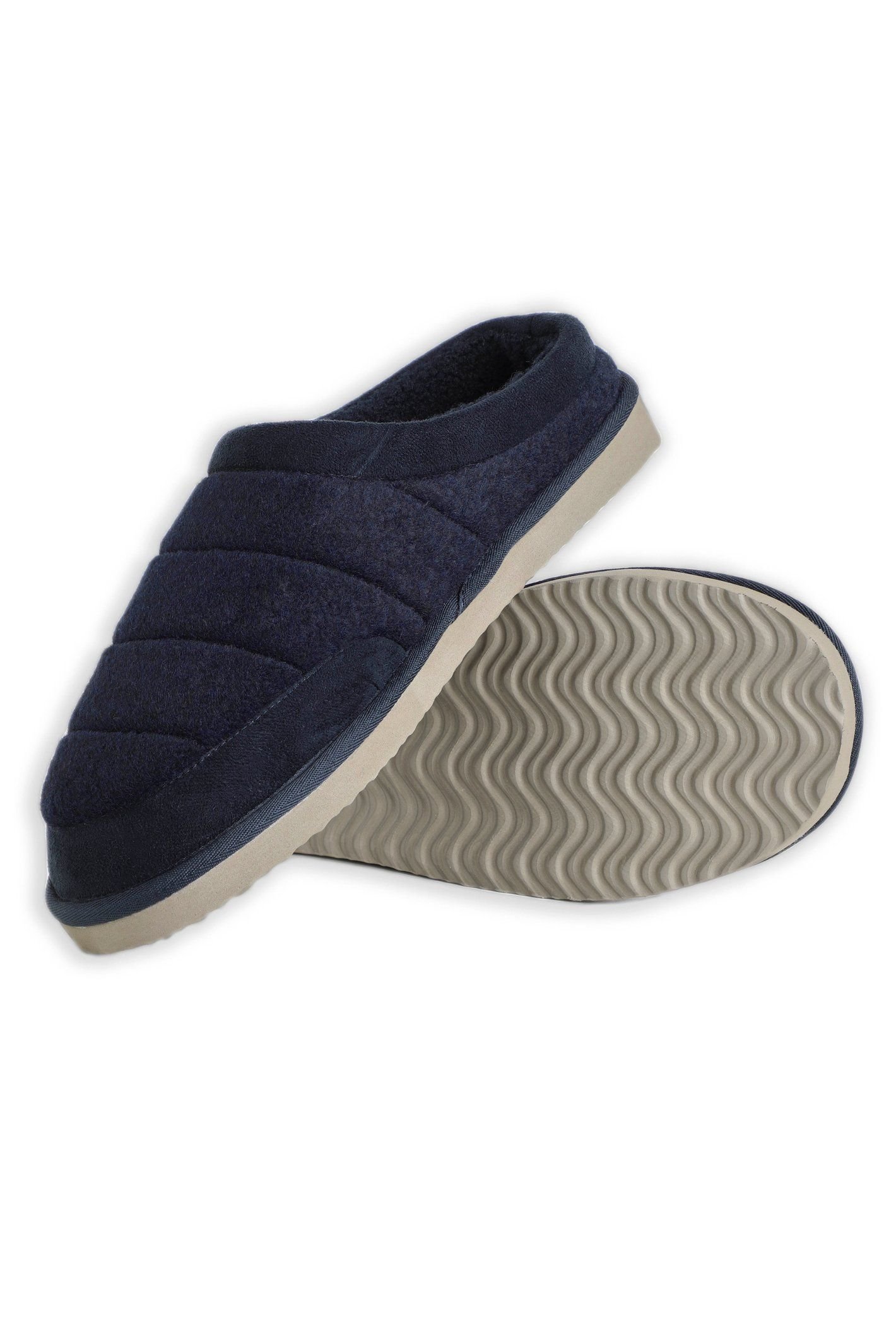Weird Fish Weird Fish Men's Newbridge Felt Slippers in Navy - 4