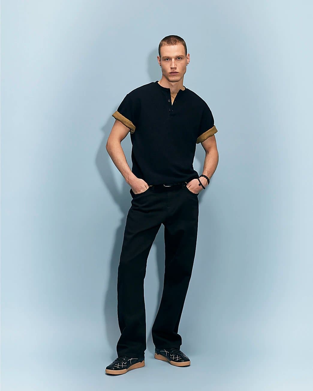 River Island Mens River Island Black Loose Fit Jeans