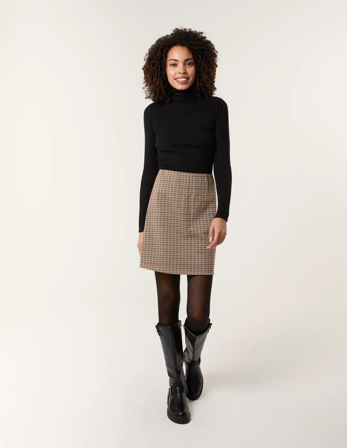 Blue Vanilla Check Mini Skirt