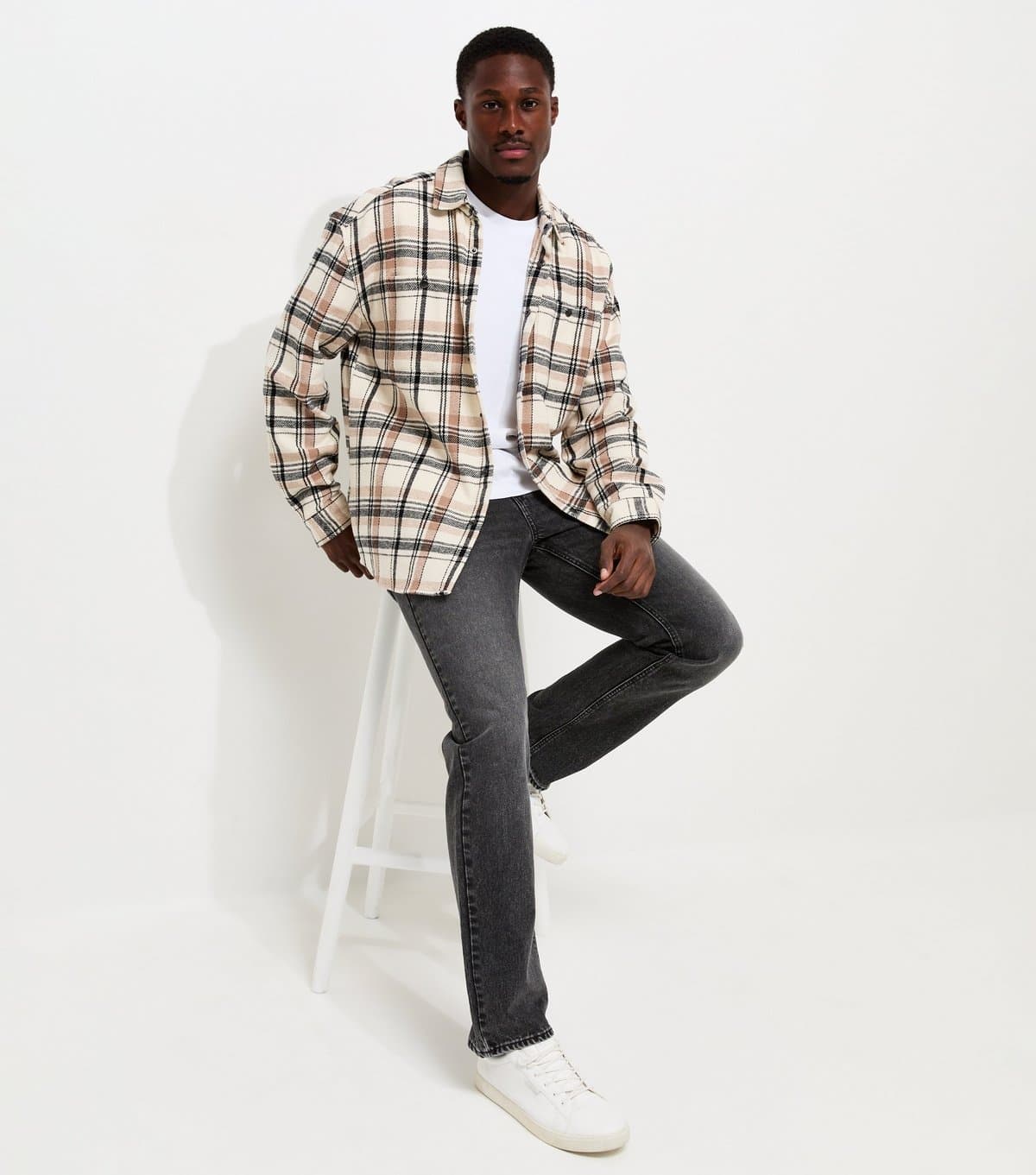 New Look Men's Dark Grey Regular Straight Leg Jeans New Look