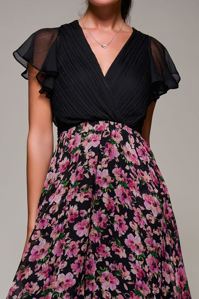 Jolie Moi Jolie Moi Women's Two Tone Chiffon Midi Dress - 3
