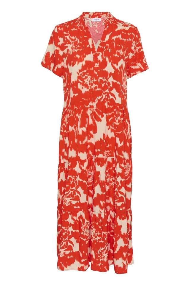 Saint Tropez Saint Tropez Women's EdaSz Short Sleeve Maxi Dress in Scarlet - 2