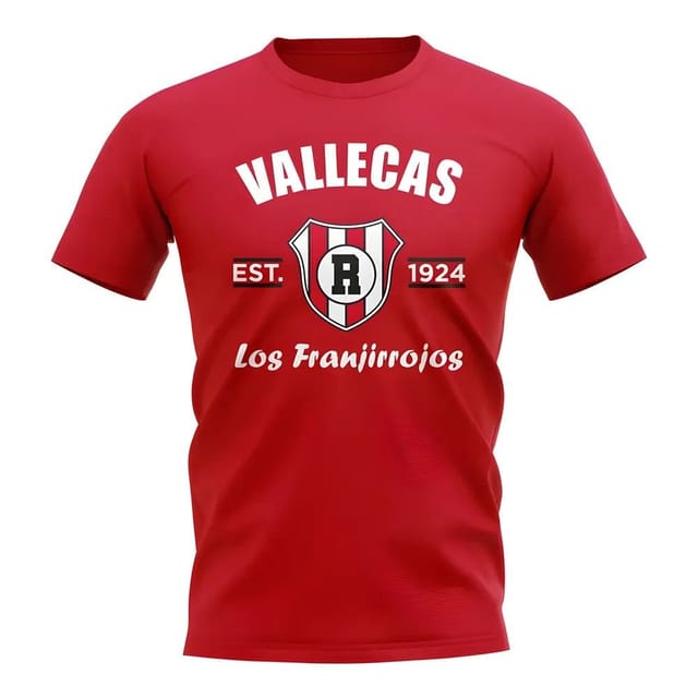 Rayo Vallecano Rayo Vallecano Men's Personalised Established Football T-Shirt in Red - 2