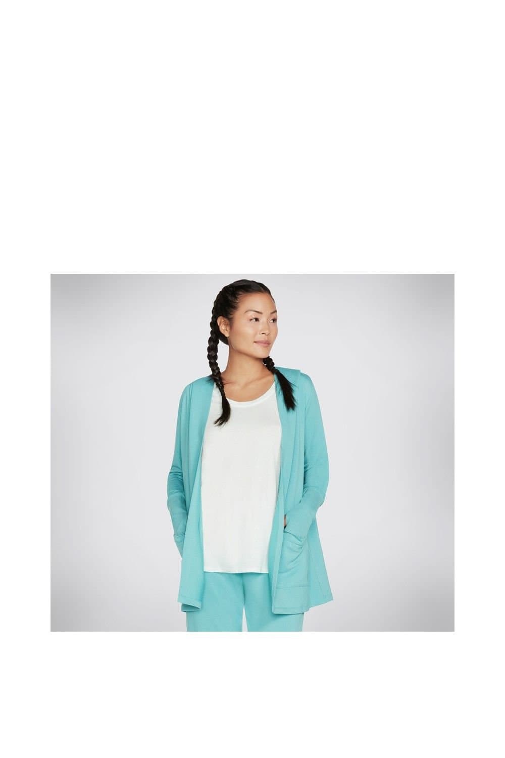 Skechers Skechers Turquoise French Terry Hooded Cardigan