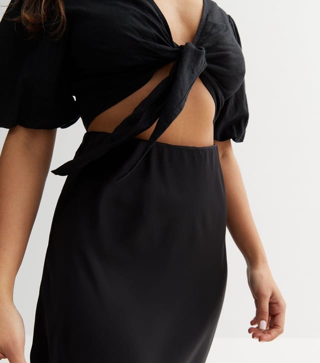 New Look Women's Petite Black Satin Bias Cut Midaxi Skirt New Look - 3