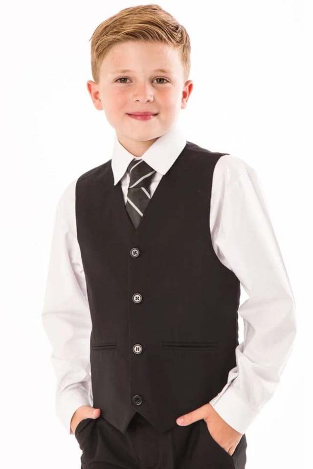 Vivaki Vivaki Men's 5 Piece Suit Black Tailcoat - 3