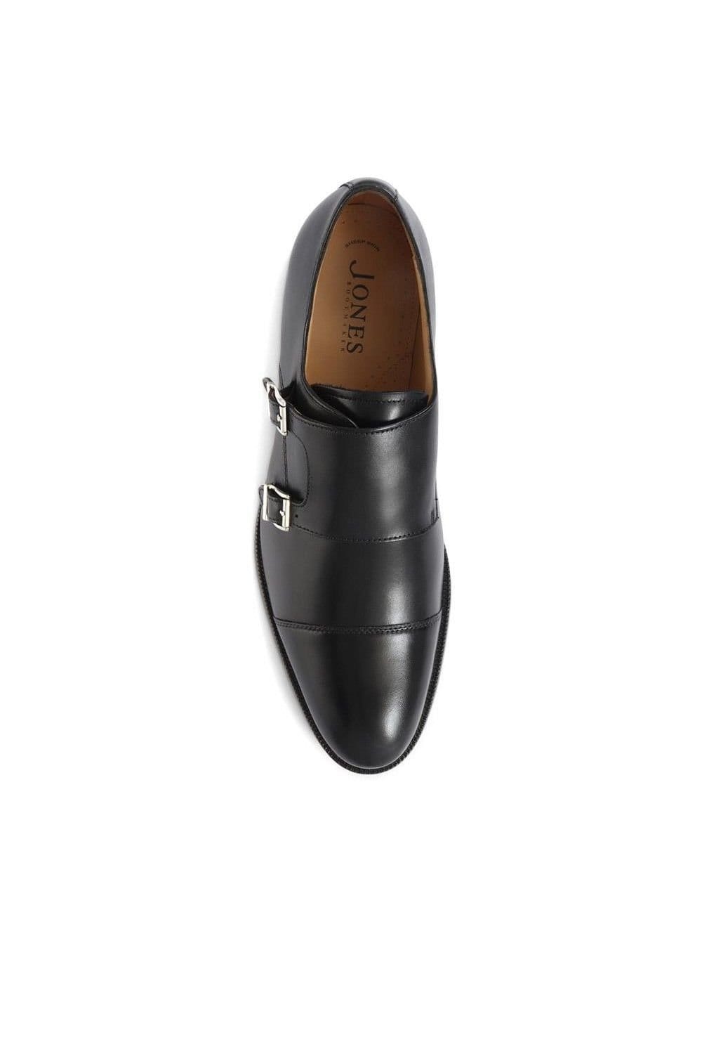Jones Bootmaker Jones Bootmaker Men's Nathaniel Leather Double Monk Shoes in Black - 4