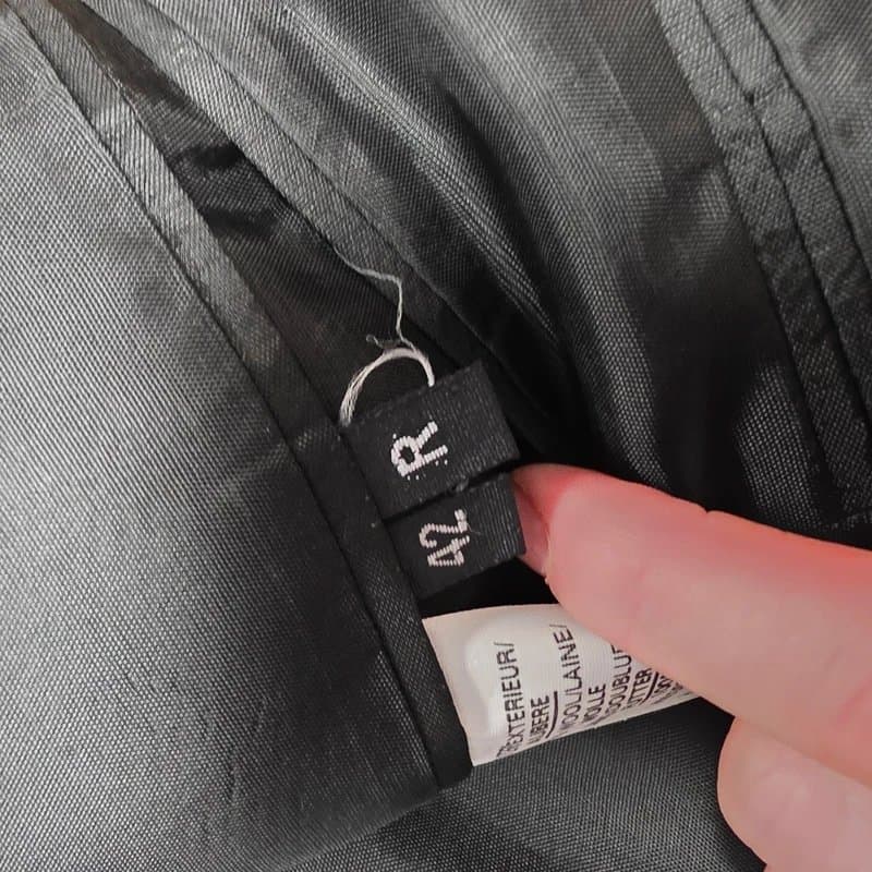 H&R HR 100% Wool Grey Check Blazer 42R Smart Tailored Jacket