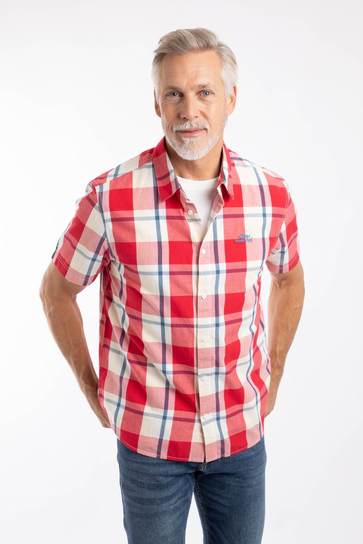 Weird Fish Weird Fish Men's Judd Check Shirt in Light Red