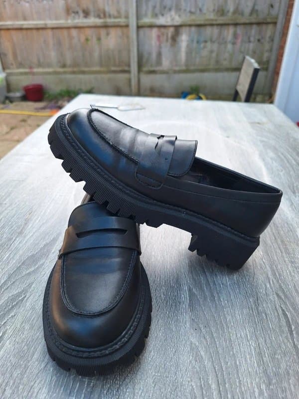 Primark Primark black chunky loafer size uk 5